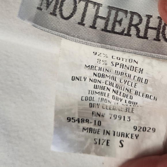 MOTHERHOOD White Maternity Halter Top, Tie Back, Size Small. Cotton & Spandex - Picture 4 of 8